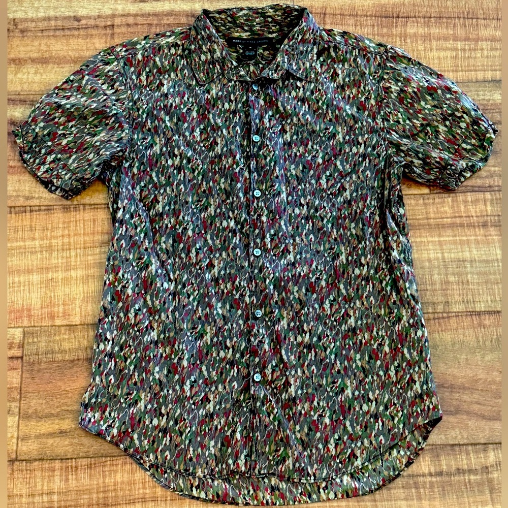 Marc by Marc Jacobs cotton camouflage print shirt